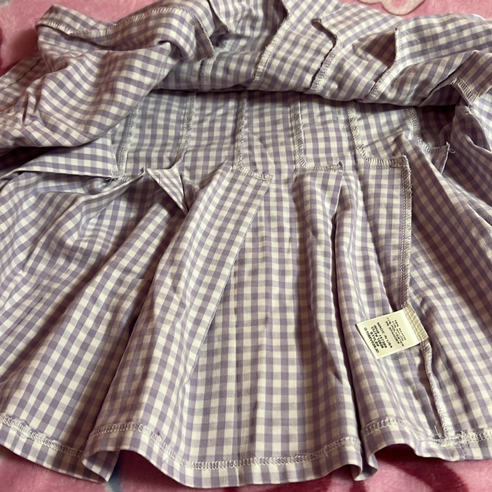 lavender gingham tennis skirt - Picture 5 of 6